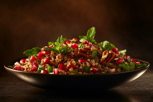 Quinoa salad with pomegranates