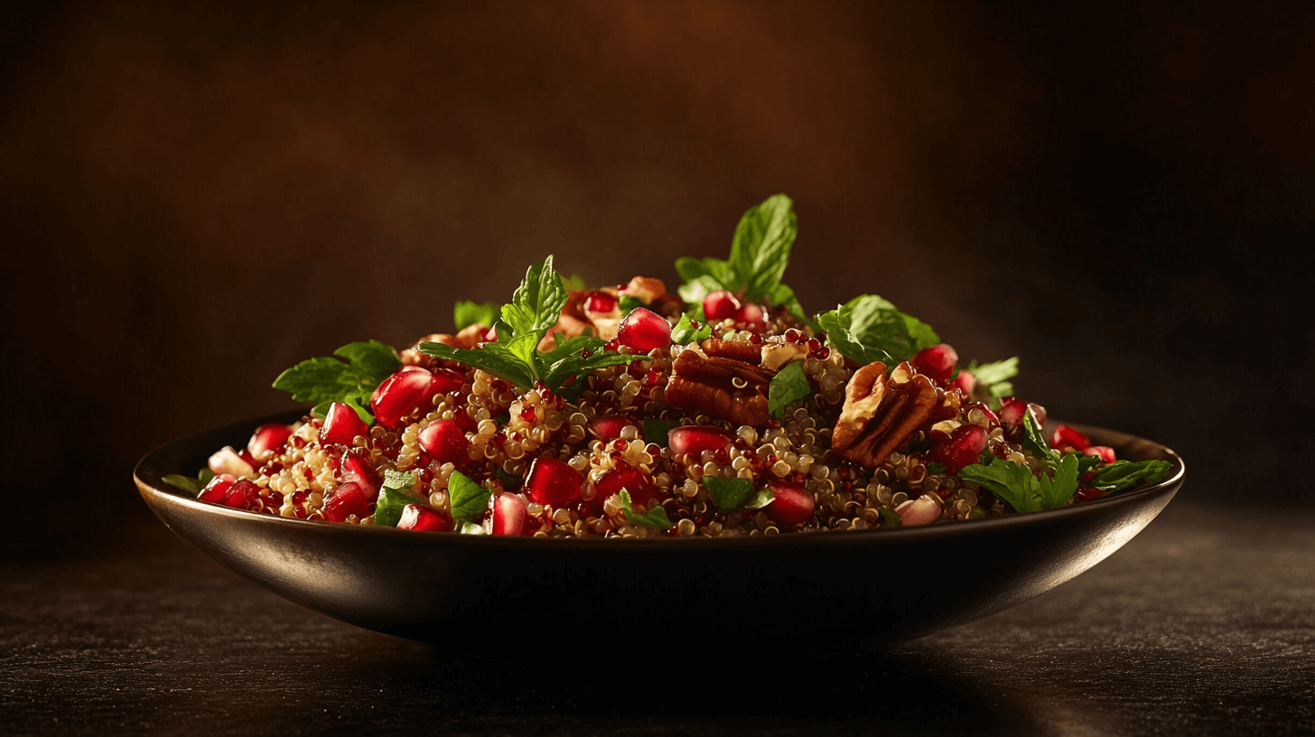 Quinoa salad with pomegranates