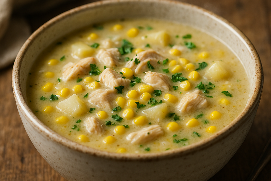 מתכון מרק תירס ועוף